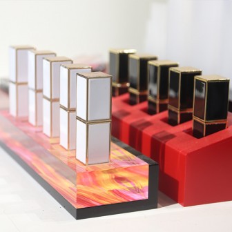 Acrylic cosmetics display cabinet application